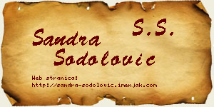 Sandra Šodolović vizit kartica